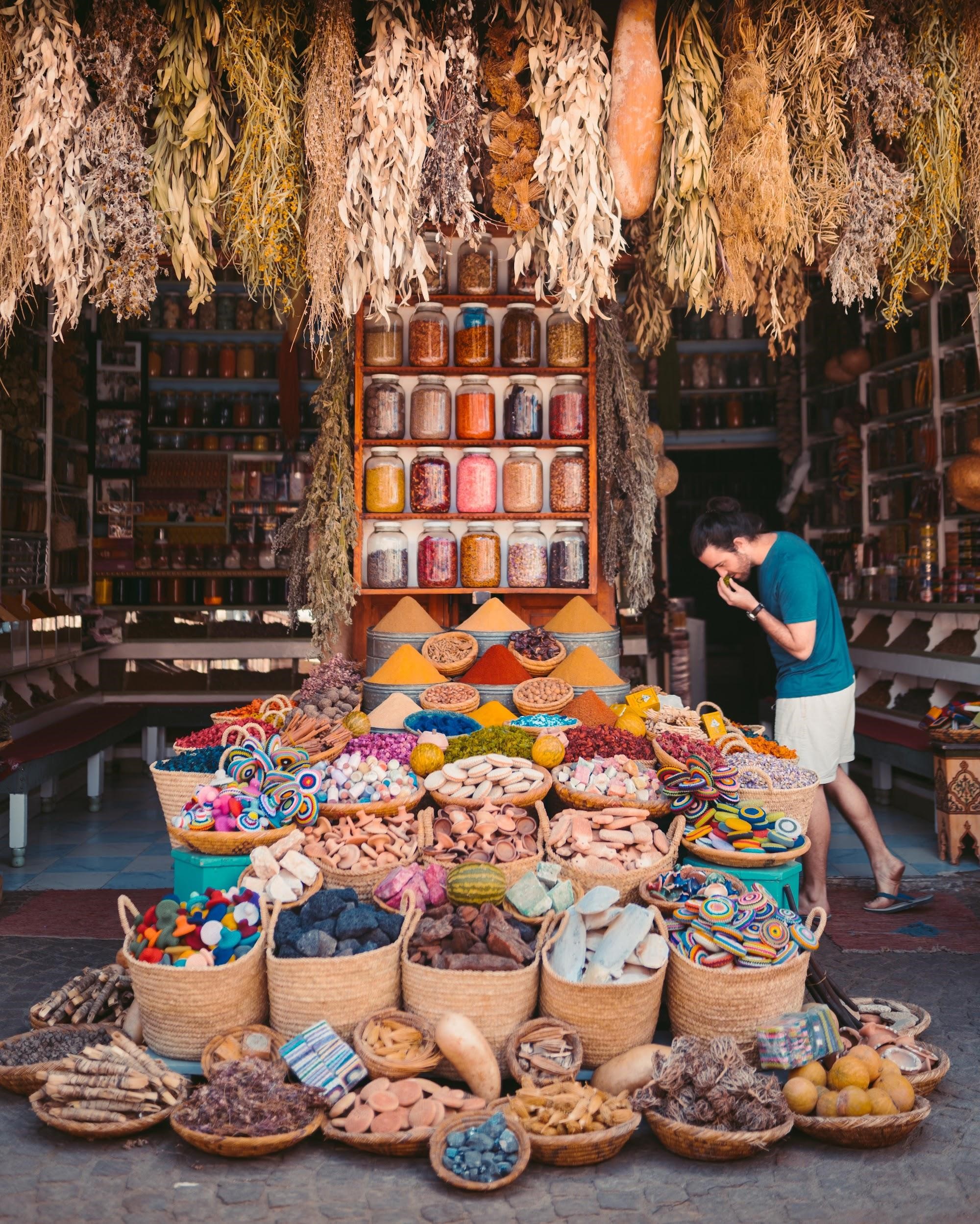 Image of market in Marrakesh, Morocco